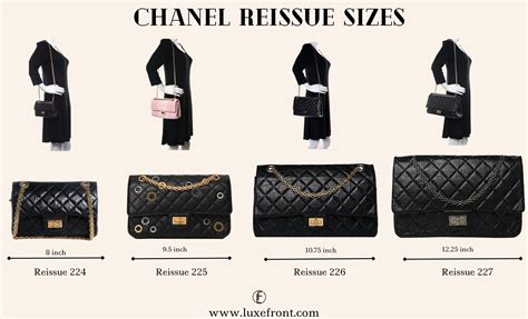 chanel reissue sizes